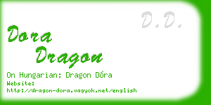 dora dragon business card